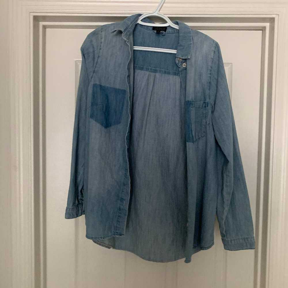 Ombre Denim Button Down